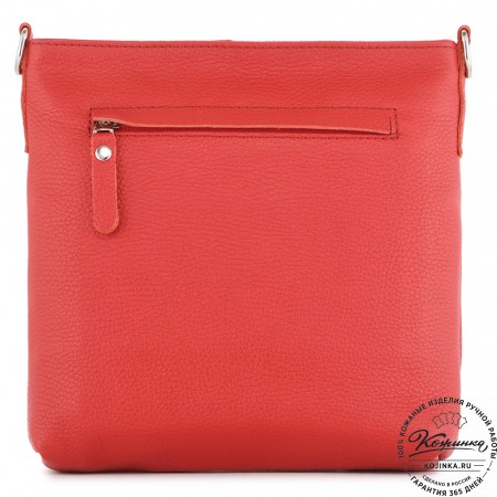  Кожаная сумка "София" (красная)